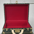 thumbnail image 3 of Caja dura de estilo medieval, caja de almacenamiento de cuero, gabinete de adorno de transmisión viva con patrón de letras de almacenamiento, 3 of 4