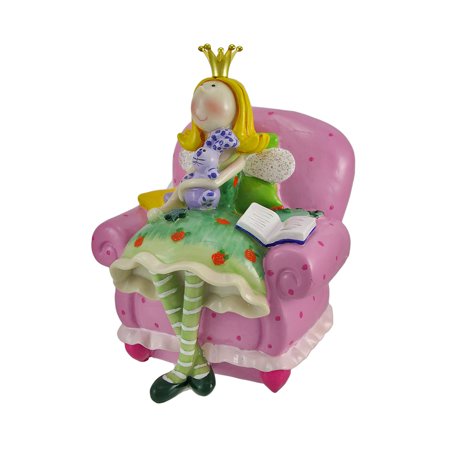 UPC: 0682550130392 | Things2Die4 Bedtime Story Fairy Princess Coin Bank Pink Chair Green Dress