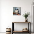 thumbnail image 4 of ZHONGYUTONG Bird Canvas Wall Art Blue White Bird on Tree Branch Pictures Painting Animal Artwork for Bathroom Decor Framed (12.00" x 12.00"), 4 of 5