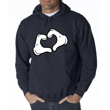 Trendy USA 028 Adult Hoodie Mickey Heart Cartoon Hands Sweatshirt Small Navy Trendy USA 028 Adult Hoodie Mickey Heart Cartoon Hands Sweatshirt Small Navy