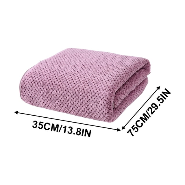 Solid Color Pineapple Reseau High Density Fleece Marginal Bath Towel Adult Solid Color Enlarged Bath Towel Thickened Marginal Towel 35x75cm