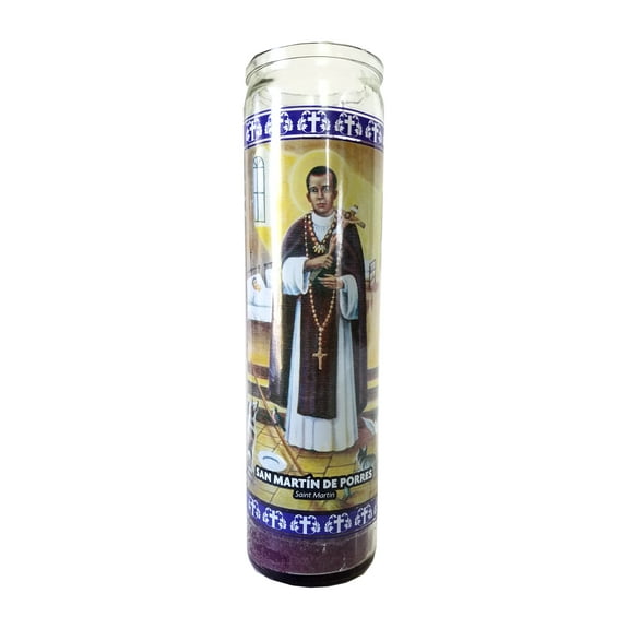 Saint Martin (San Martin de Porres) Violet Devotional Candle