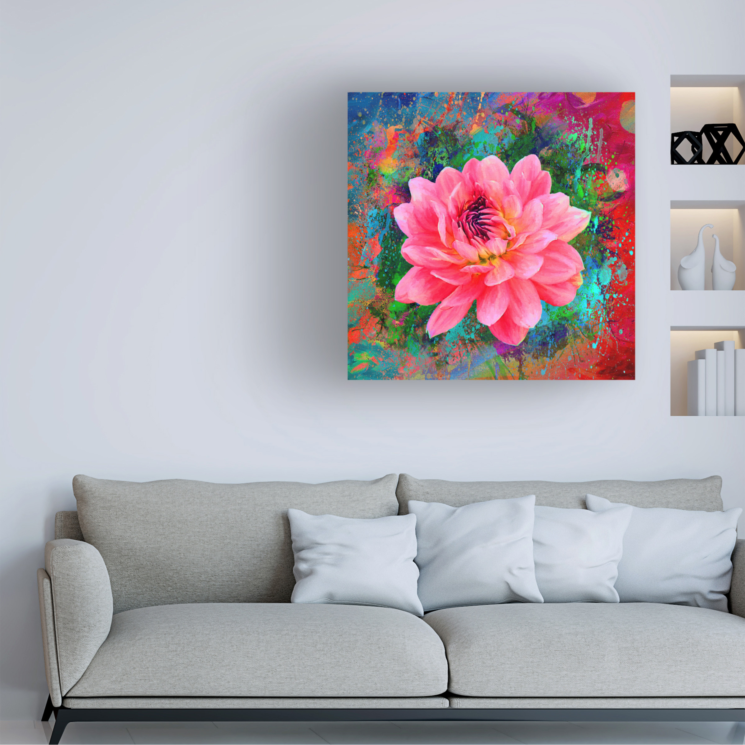 Ata Alishahi 'Pink 2' Canvas Art