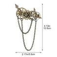 thumbnail image 2 of Gothic Steampunk Gear Hair Clip Goth Punk Lolita Hair Pin with Chain Vintage Hair Barrettes Hair Accessory for Women Girl, 2 of 7