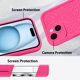 thumbnail image 4 of Funda de teléfono MZELQ para iPhone 15 de silicona a prueba de golpes, color rosa intenso, 4 of 5
