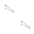 thumbnail image 3 of Inteprter Pinzas para alimentos de acero inoxidable para servir cubitos de hielo, postres, cocina, Clips, Buffet, reutilizable, Picnic, postre, Tipo 1 2piezas, 3 of 6