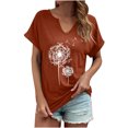 thumbnail image 2 of Birdeem T-Shirt Décontracté pour Femmes à Imprimé, Col en V, Manches Courtes, Coupe Ample, 2 of 8