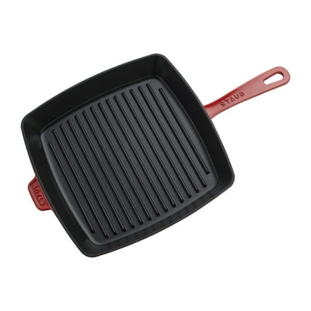 Staub - Cast Iron 12-inch Square Grill Pan - Cherry