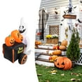 thumbnail image 4 of Ghost Pumpkin Inflatable Decoration, Halloween Inflatable Ghost Decoration Weatherproof Polyester IP44 Waterproof White Light  For Party, 4 of 7
