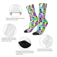 thumbnail image 3 of Yiaed Graffiti Pineapples Print Great elasticity Crew Socks Sports socks for Men and Women, 3 of 5