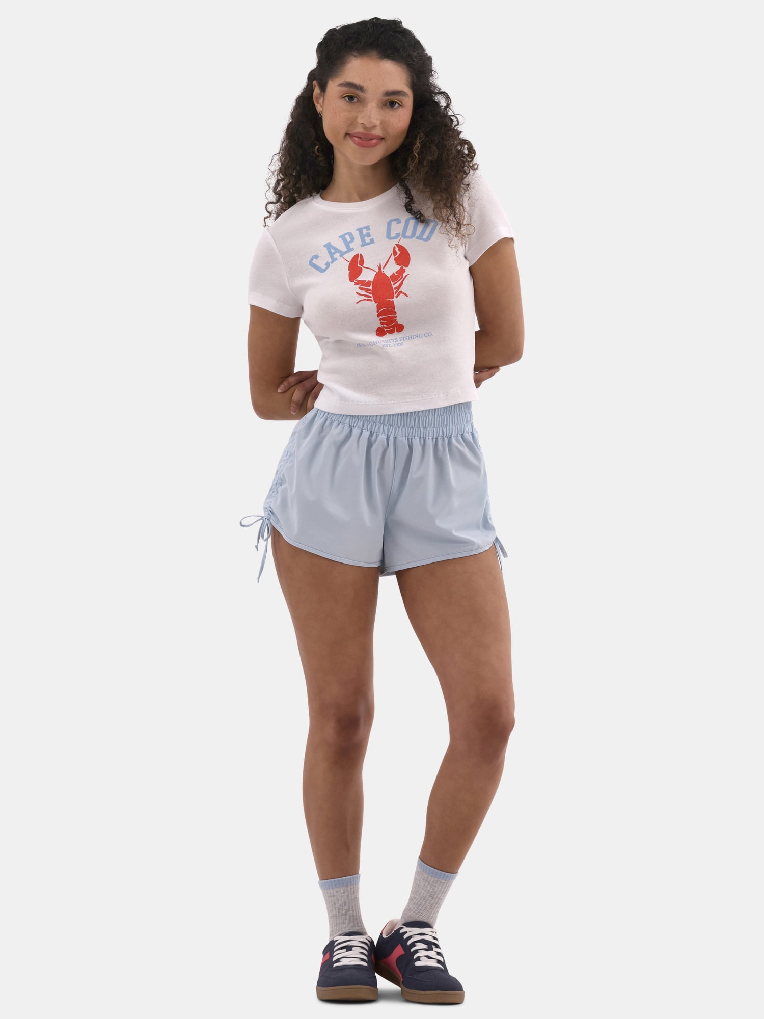 No Boundaries Graphic Cotton Baby Tee, Women's