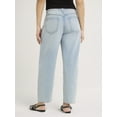 thumbnail image 3 of No Boundaries Barrel Wide Leg Jeans, 26" Inseam, Women’s and Women’s Plus, 3 of 5