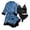 Dark Blue, variant on Nightgowns for Women Silk 4 Piece Satin Classic Button Down Short Sleeve Pj Cute Nighty for Women,Dark Blue,M