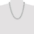 thumbnail image 5 of Auriga Fine Jewelry 925 Sterling Silver Rhodium-plated 10.2 mm Figaro Chain Necklace for Men 22", 5 of 6