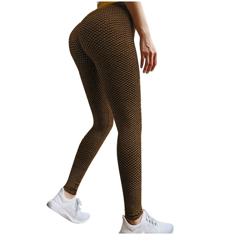 Aayomet Yoga Pants Women High Waist Workout Gym Smile Contour Seamless  Leggings Yoga Pants Tights,Yellow M 