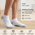 thumbnail image 5 of COOPLUS 12 Pairs Mens Ankle Running Socks Athletic Cushioned Breathable Socks for Men, 5 of 9
