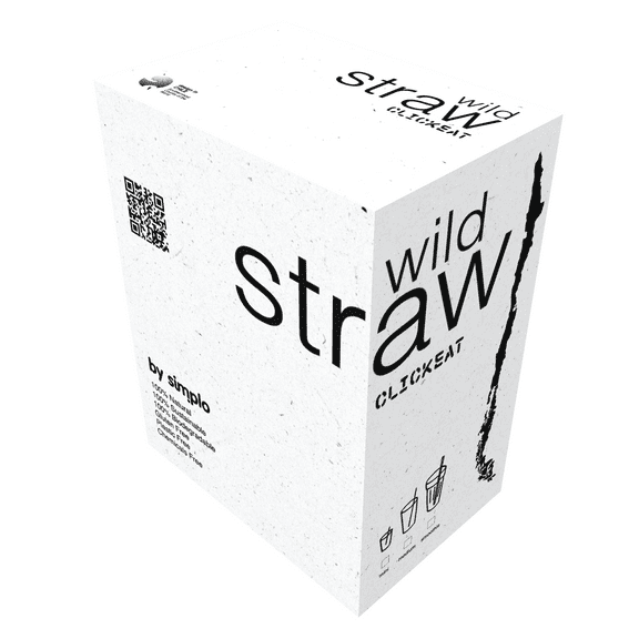 Wild Straws by ClickEat (Mini Size) 3500 Units, 100% Compostable and Biodegradable Straws, Ideal for Stirring and Drinking Coffee, Made with Rye Stalk, Kid Friendly and Gluten-Free