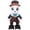 I2-A, variant on Roller Skate Ghost Animated Plush Halloween Party Animated Prop Day of the Dead Sugar Skull Plush Rolling Halloween Decor Plush Kids Trick or Treat Gift,A