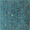 thumbnail image 1 of Ahgly Company Indoor Square Oriental Light Blue Industrial Area Rugs, 7' Square, 1 of 4