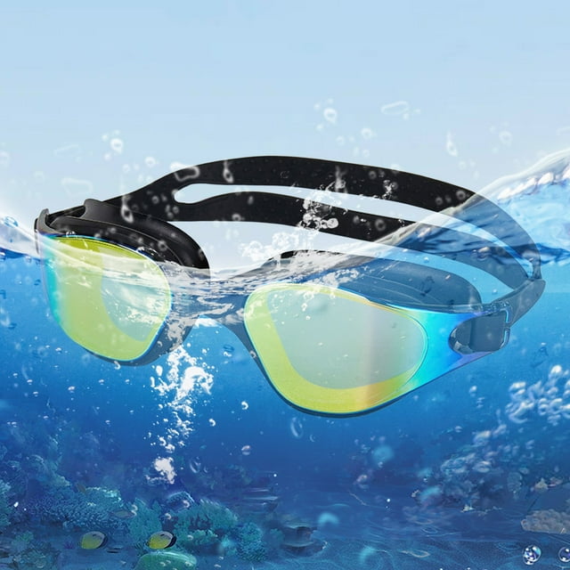 Full Frame Large Angle Swimming Goggles Fog Silicone Adjustable Comfortable Swim Eyewear Gear