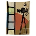 thumbnail image 3 of Ambesonne Movie Theater Tablecloth Rectangular Table Cover, Cinema Camera Pattern, 52"x70", Multicolor, 3 of 4