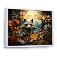 thumbnail image 2 of Designart Raccoon Animal framed wall art, Curious Raccoon composition I , Raccoon framed wall art decor, Multi-Color Modern White Framed Wall Art, 20x12 inches White Color Frame, 2 of 5
