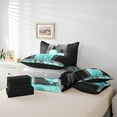 thumbnail image 4 of Erosebridal Petal Shower Gel Bedding Sets Twin Size,Bling Showerhead Comforter Sets with Sheets,Teal Flower Bed in a Bag Twin size,Microfiber Floral Bedroom Decorative,Reversible,7-Piece, 4 of 6
