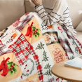 thumbnail image 3 of Christmas Blanket Rustic Christmas Throw Blanket Holiday Christmas Snowflakes Reindeer Cardinal Fleece Soft Blanket 50*60, 3 of 6