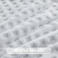 thumbnail image 3 of Super Soft Queen Blanket White Premium Silky Flannel Fleece 3D Waffle Checkered Lightweight Bed Blanket All Season Use (White, Queen(90"x90")), 3 of 7