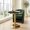 Black Gold, variant on Round Bistro Table with High-Gloss White Marble Top and Gold Stainless Steel Edge - 23.6 Inch