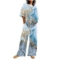 thumbnail image 1 of Hauts à Manches Courtes pour Femmes Costume d'Été Mode Short Imprimé Pantalons Colorés Costume Décontracté Deux Pièces Hauts à Manches Courtes pour Femmes Hauts d'Été pour Femmes avec Manches, 1 of 5