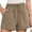 E1-Wheat, variant on Chiclily Womens Summer Casual Shorts Lounge Beach Shorts Elastic High Waisted Drawstring Shorts with Pockets, Pink Size L