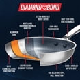 thumbnail image 3 of Blue Diamond Diamond Bond 13" Hybrid Round Griddle, Ceramic Non-Stick, Stainless Steel, 3 of 9