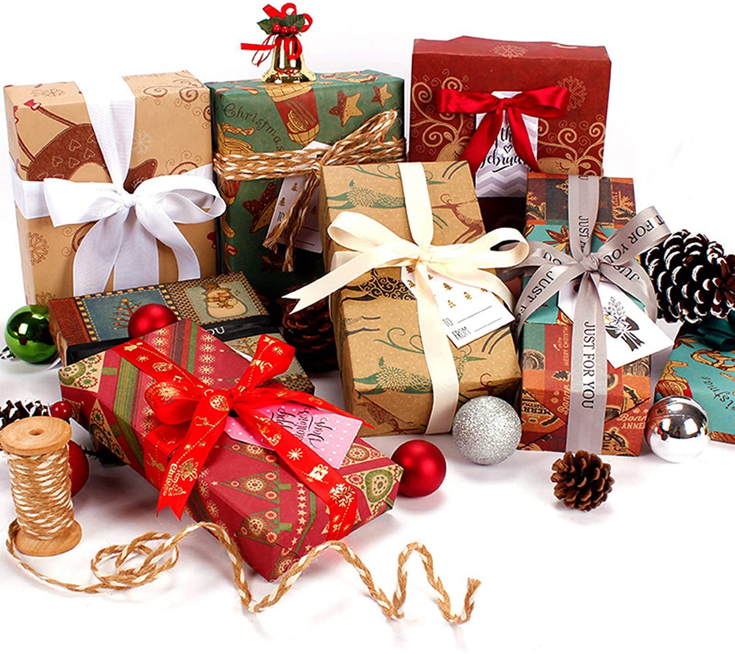 67 Sheets Christmas Wrapping Paper Set With Festive Holiday Designs For Unique Presentation And Joyful Celebrations - View #7