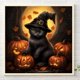 thumbnail image 1 of Pintura de diamante con cuentas cuadradas 5D DIY, Kit de decoración de gato negro de Halloween, 45x45cm Hugtrwg Para estrenar, 1 of 9