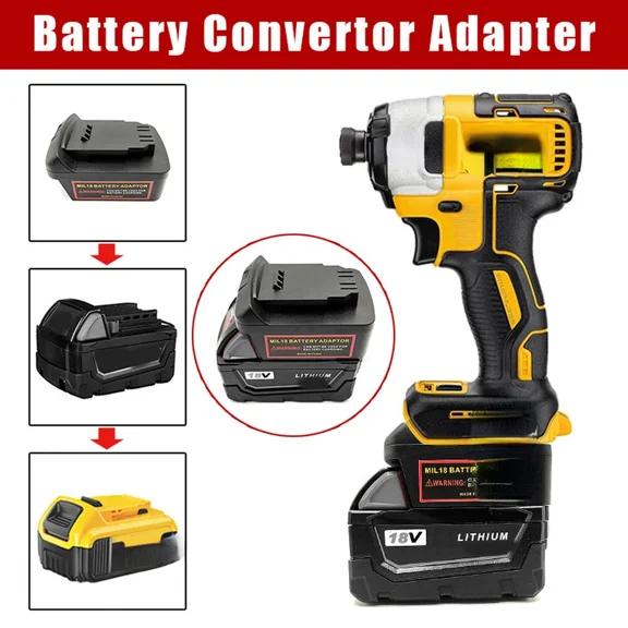 For Milwaukee 18V Li-Ion Battery Convert To For Dewalt 18/20V MAX Tool Adapter