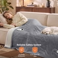thumbnail image 6 of U by Bedsure Electric Heated Blanket Throw Size 50" x 60" with Preheat Function, Soft Flannel Grey, Fast Heating with 6 Time Settings (up to 10H) & 6 Heat Settings, Gifts for Grandma, 6 of 10