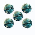 thumbnail image 2 of 5pcs Blue Gold Ginkgo Leaf Washable Heat-Resistant Placemats, Anti-Scald Premium Fabric, Elegant Leaf Emboss Craft, Decorative Table Mat for Formal Dinner Setting & Daily Household Dining Use, 2 of 7