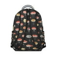 thumbnail image 3 of Sushi Party Students Backpack Japanese Food Sushi Roll School Bag with Foodie Kawaii Cartoon Design, Lightweight and Adjustable Strap, 3 of 6