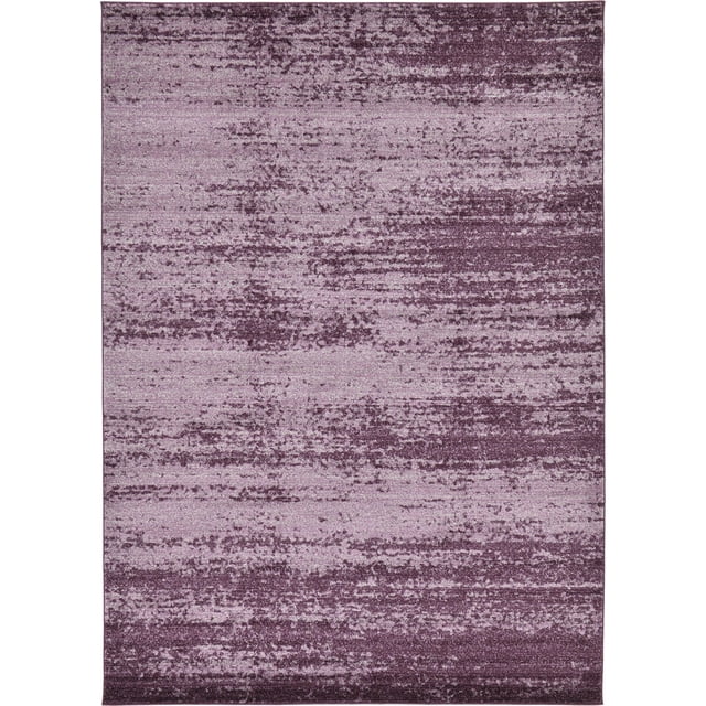 Unique Loom Del Mar Collection Contemporary Transitional Area Rug, 7 x 10 Feet, Violet/Eggplant Purple
