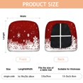 thumbnail image 3 of Red Christmas Snowflake Seat Covers for Dining Room Chairs Set Of 4,Stretch Printed Washable Chair Seat Cover with Elastic Ties and Button,Removable Waterproof Couch Cushion Covers, 3 of 6