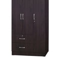 thumbnail image 5 of Better Home Products Symphony Wardrobe Armoire Closet with Two Drawers Tobacco, 5 of 6