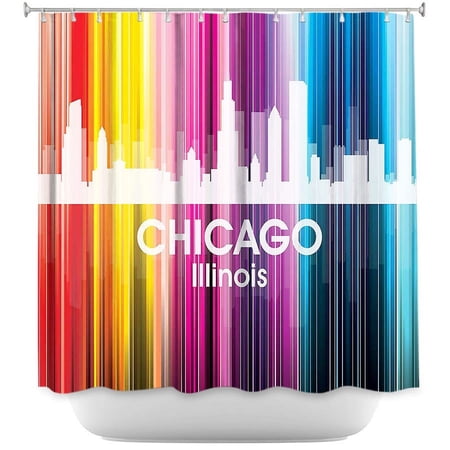 Shower Curtains – DiaNoche Designs by Angelina Vick – City II Chicago Illinois Shower Curtains – DiaNoche Designs by Angelina Vick – City II Chicago Illinois