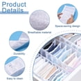 thumbnail image 3 of Unique Bargains 4pcs Wardrobe Clothes Organizer, Underpants Compartment Storage Box, Foldable Drawer Organizers, Flower White, 3 of 6