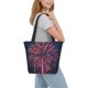 thumbnail image 2 of Fotbe Fireworks3 Bolsa de Playa con Estampado, Bolsa de Hombro, Bolsa de Mano Espaciosa, Bolsa de Viaje Ligera, Bolsa de Compras Versátil, 2 of 6