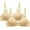 Beige, variant on WREESH 2 Pack Lightly Lined Bra T-Shirt Bras Women Bra Soild Wire Underwear Bra Everyday Small Cup Underwear Seamless Adaptive Bra Underwear Beige