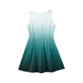 thumbnail image 4 of LTTVQM Sundresses for Girls 7-8 Casual Gradient Spring Dresses Loose Fit Sleeveless Midi Dress Trendy Crew Neck A-Line Dresses Green 7-8 Years, 4 of 5