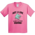 thumbnail image 3 of Inktastic Just a Girl Who Loves Skating Youth T-Shirt, 3 of 5