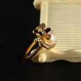 thumbnail image 5 of QQTDFG 18K Yellow Gold Filled Women Pearl Crystal Ring Rings Men Rings Lovers Gift J025-6, 5 of 5