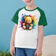 thumbnail image 3 of RXIRUCGD 2025 Vêtements d'Été pour Enfants Tout-Petits Garçons Filles Mode Mignon Col Rond Imprimé Manches Courtes Haut, 3 of 7